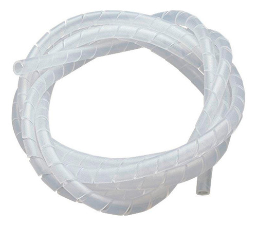 Espiral Plástico Ordena Cable 8mm Transparente (10 Metros)