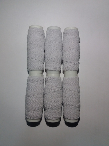 Hilo Elastico Blanco 10mts Por Carrete. Pack: 6 Carretes