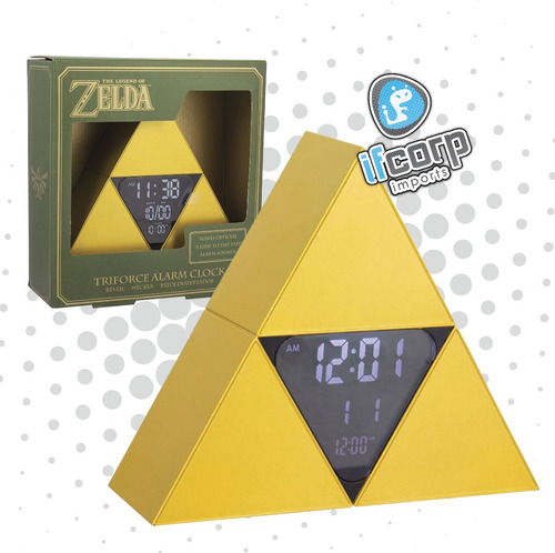 Paladone Reloj Alarma Trifuerza Legend  Zelda Link Triforce