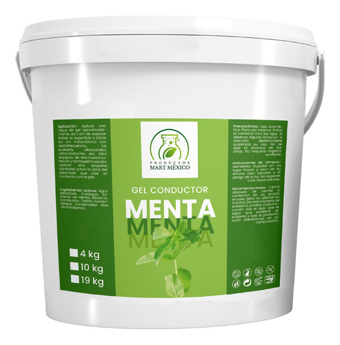 Gel Conductor De Menta Aparatología 10 Kilos