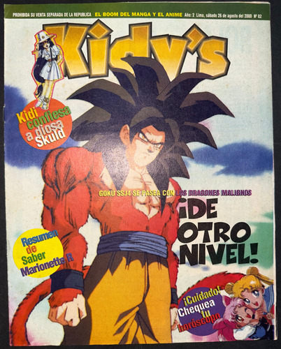 Revista Kidys #82 - Anime La República - Año 2000