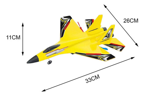 Aeronave A Jato De Controle De Rádio Fx622 2 Amarelo