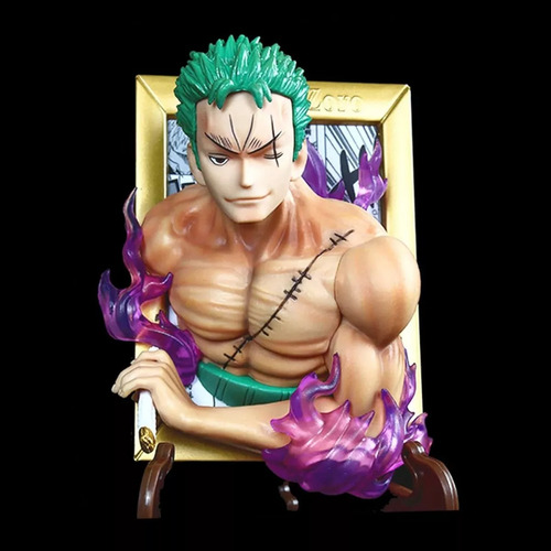 Figura Roronoa Zoro Cuadro Decorativo One Piece Anime