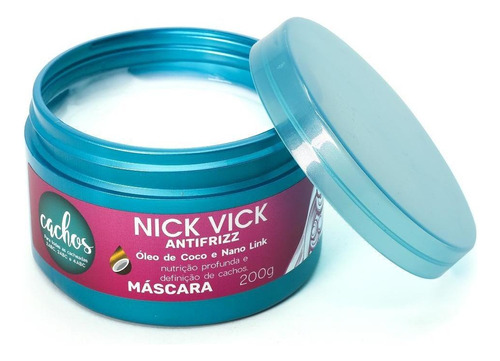 Máscara Cachos Nick Vick Antifrizz 200g Cabelos Cacheados