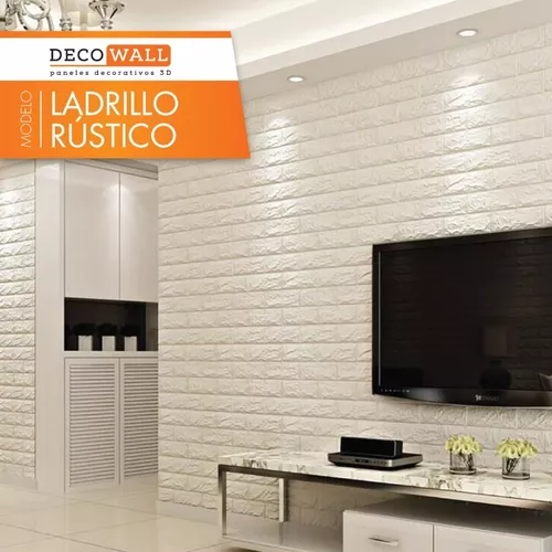 Baldosa Placa Autoadhesiva Decowall 3d Pared Ladrillo 77x70c - Abete