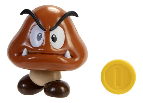 Figura Goomba Con Moneda - Super Mario - 10cm Jakks