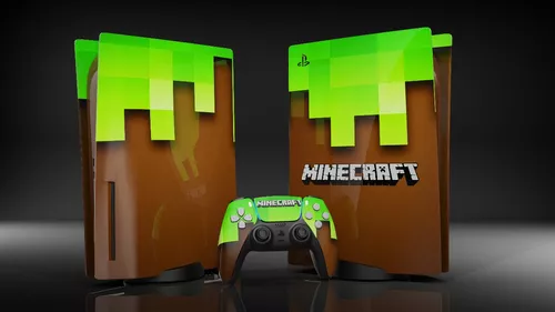 Skin Ps5 Playstation 5 Minecraft (leia A Descrição)