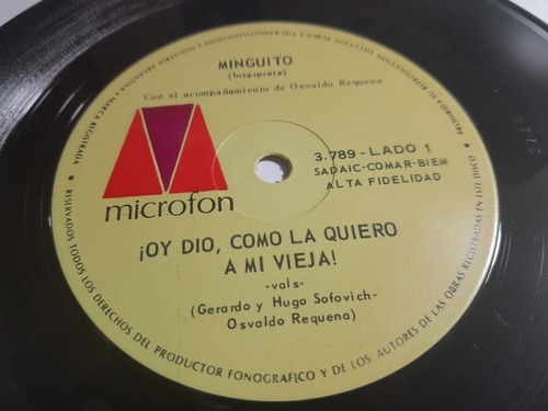 Simple - Minguito -¡oy Dió, Cómo La Quiero A Mi Vieja! -1974