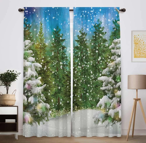 Cortina De Ventana Funnytree Winter Forest, Diseño De Árbol