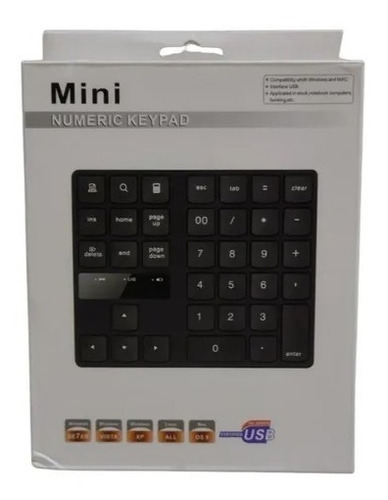 Mini Teclado Numérico Profesional Ergonómico 35 Teclas