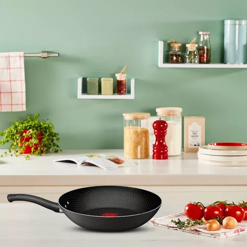 Sarten Tefal Attrayant 28cm Teflón Antiadherente Color Negro