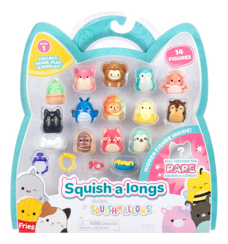 Pacote Squish-a-longs, 14, Série 1 Com 14 Mini-squish, 2,5 C