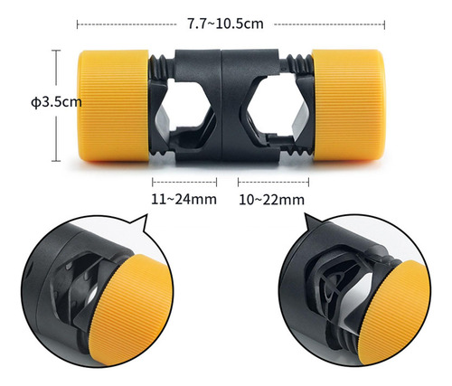 Photography Light Stand Center Handle Shaft Connector Black