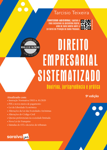 Direito empresarial sistematizado, de Teixeira, Tarcisio. Editorial Saraiva Jur, capa mole em português, 2021