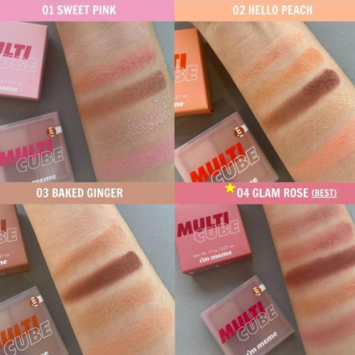 Sombra De Ojos + Rubor/ Multi Cube Paleta Maquillaje Coreano