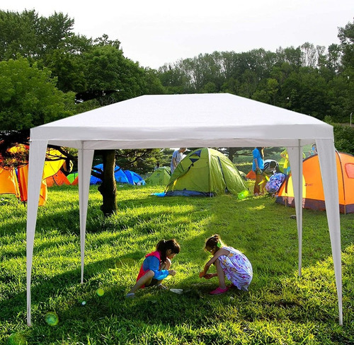 Imagen 2 de 10 de Toldo Blanco 3x3m Terraza-campo-playa