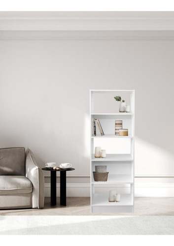 Librero Decomobil Capaldi Blanco Minimalista Color Blanco Absoluto