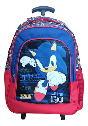 Mochila Sonic Con Carro 40 X 30 X 14