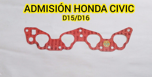 Imagen 1 de 1 de Empacadura Múltiple De Admision Honda Civic