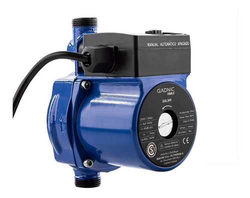 Imagen 5 de 6 de Bomba Presurizadora Gadnic 30l9m Eleva 9mts 30lt/min 100w
