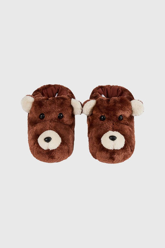 Pantufla Niño Perro Café