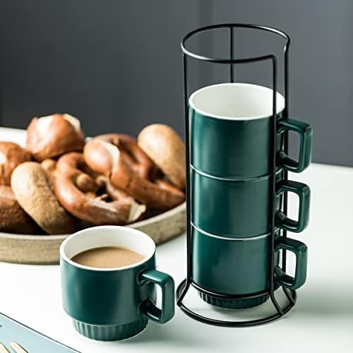 Juego De Tazas De Café Miamolo Con Estante Tazas De Café Api