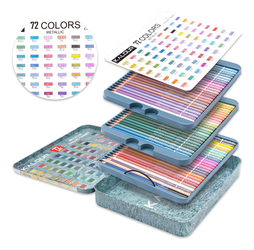 72 Piezas Lapices De Colores Metalicos Con Color Vibrante, I Varios