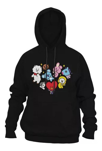 Buzo Canguro Bts Bt21 Corazón Unisex