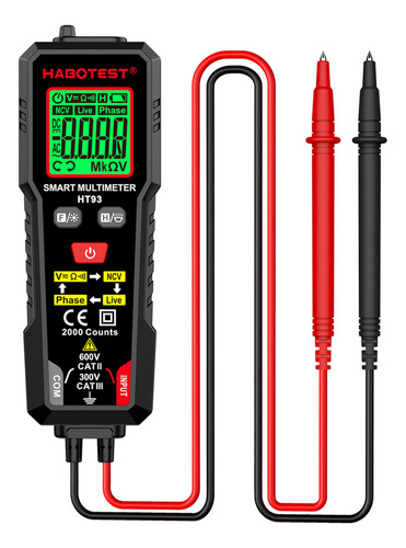 Multímetro Digital Habotest Ht93, Medidor De Voltaje, 2000 U