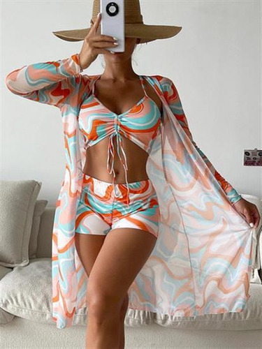 . High Waist Floral Print Bikini Set 3 Units. 2024