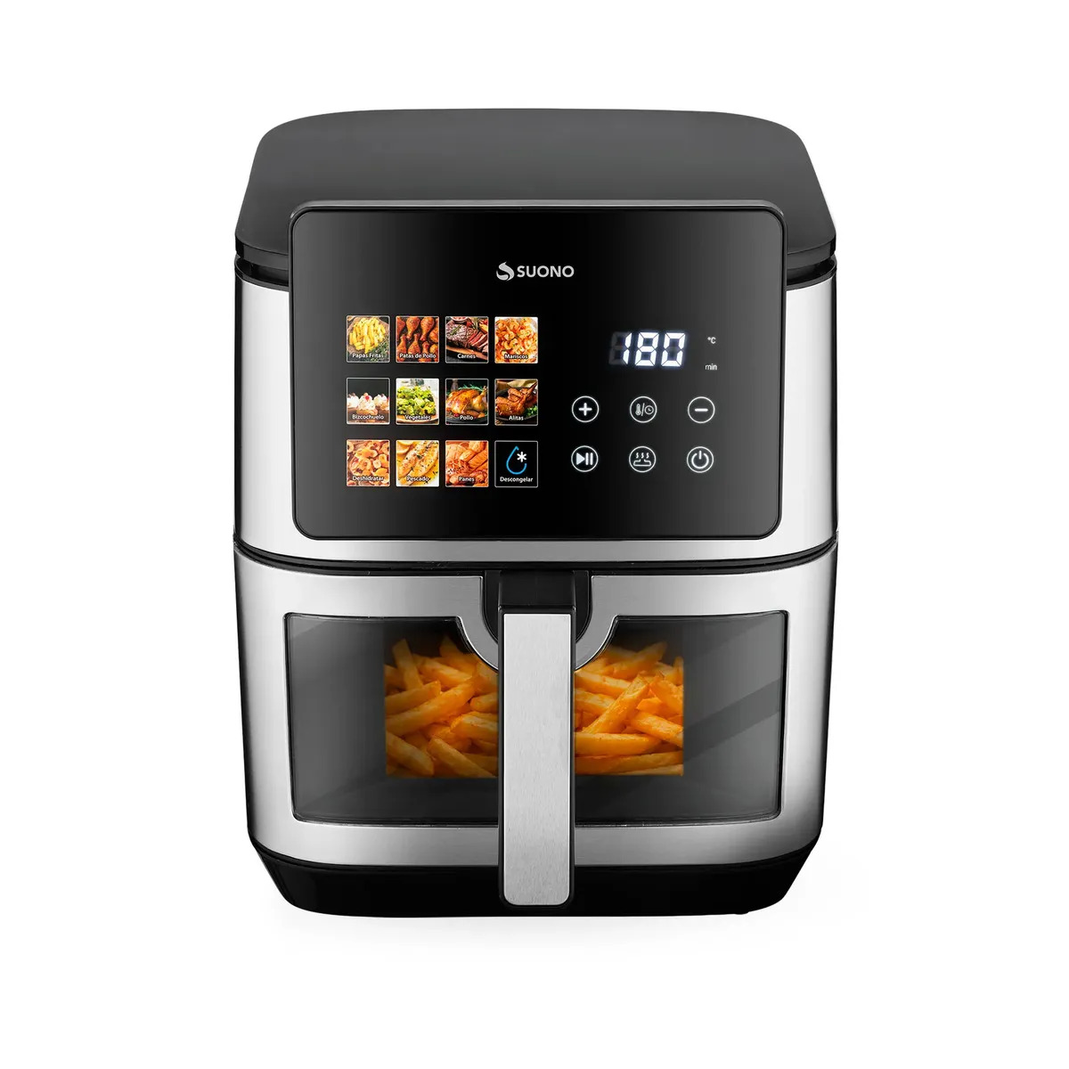 AirFryer Digital Suono Freidora de Aire Air XL Pantalla a Color 12 Programas Descongelar 9L
