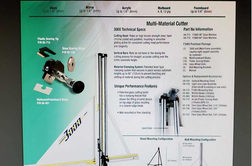 Cortadora Multimateriales Vidrio, Espejo, Acrílico Foamboard