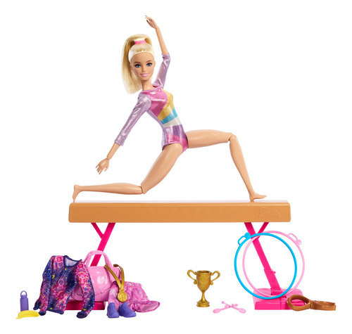 Barbie Gimnasta Set De Juego Cabello Rubio Multicolor