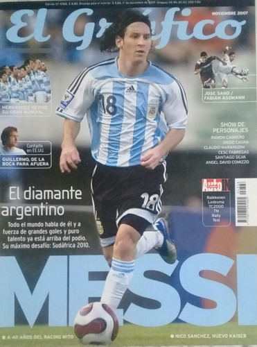 El Grafico 4368 Messi,40 Años De Racing Celtic,sin Poster