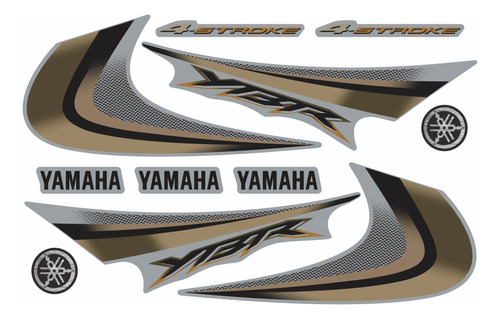 Kit Adesivos Yamaha Ybr 125 2007 Prata