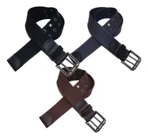 Comprar Kit 3 Cintos Lona Premium Masculino 2 Bordas 4 Cm Ref L39 Cor Preto Cinza E Café. Desenho Do Tecido Liso Tamanho Calça 38 A 42 (comprimento 110cm)