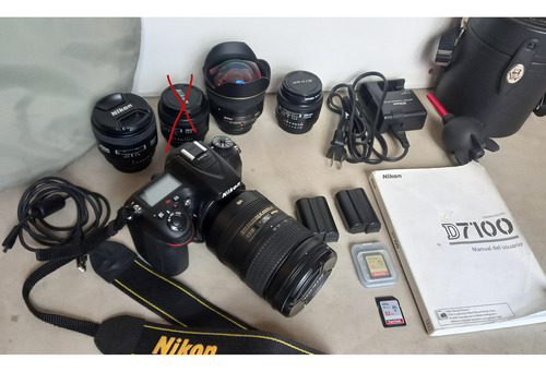  Nikon D7100 Dslr + Zoom Nikon 28-300mm + Lentes Y Accesorio