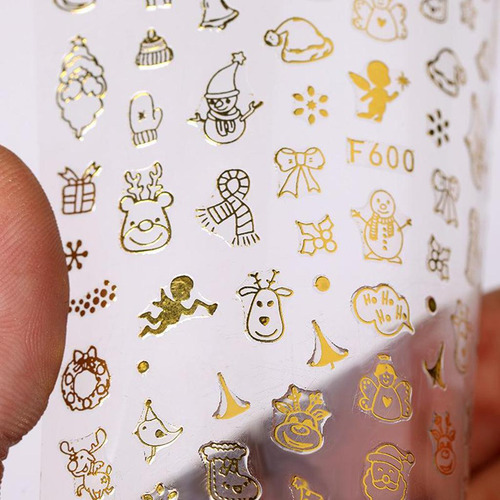 Patrones Mixtos Etiqueta De Uñas De Navidad Copos De Nieve