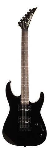 Guitarra eléctrica Jackson JS Series JS12 dinky de álamo gloss black brillante con diapasón de amaranto