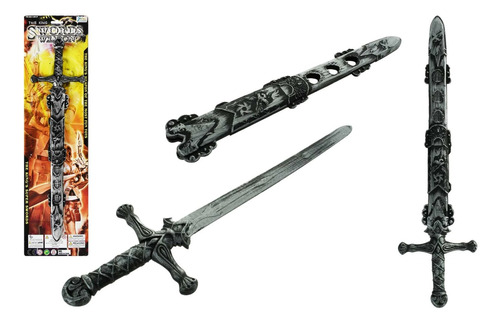 Espada Medieval Con Vaina Plastico 53cm Caballero Gladiador