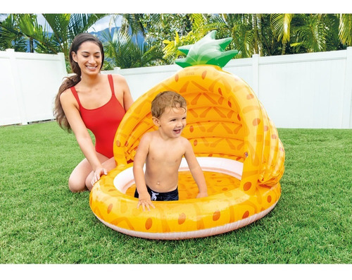 Int Colchón Flotador Piña Bebé Inflable Alberca Intex