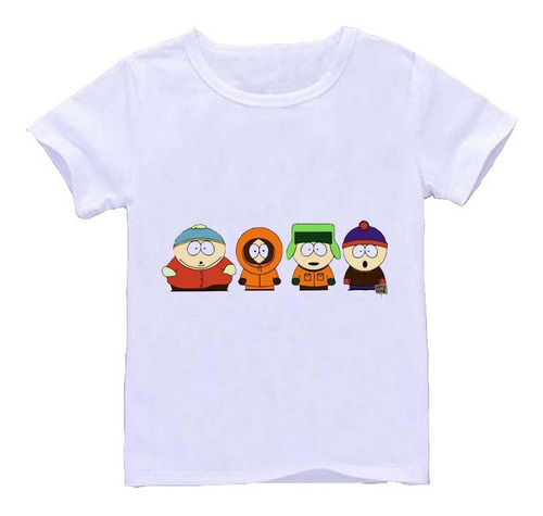 Remera Blanca Adultos South Park R111