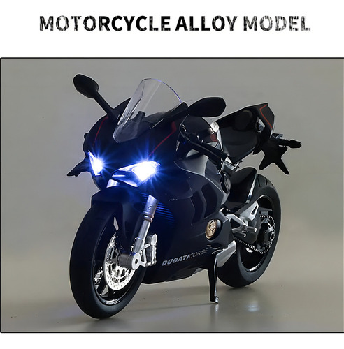 Coleccion Escala Moto Juguete V4s Con Luz Y Sonido Base
