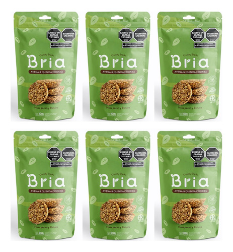 Pack X 6 Snack Bria Banana Y Nuez Pecan 100 G