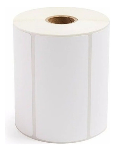 Rollo De Etiquetas Adhesivas 100x100 Impresoras Térmicas Blanco Blanco