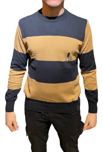 Sweater Narrow Rayado Cuello Redondo Pullover Premium