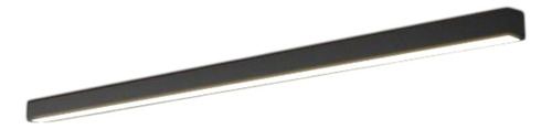 Lámpara Lineal Led Aplique De Techo O Pared. 152cm. Baja Pot Negro. Luz Fría