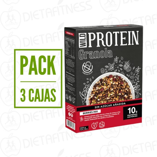 Imagen 1 de 2 de Granola Wild Protein Pack 3 Cajas Dietafitness