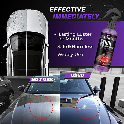 3 Em 1 De Alta Proteção Xi7 Quick Car Coating Spray 100ml
