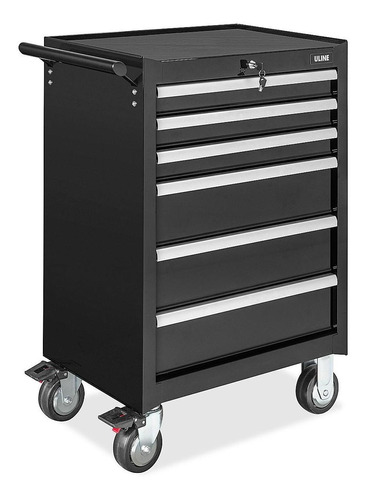 Uline Carrito Para Herramientas - 6 Cajones, Negro